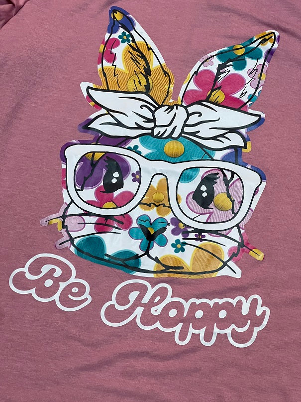 Easter Be Hoppy Ruffle Half Sleeve Top