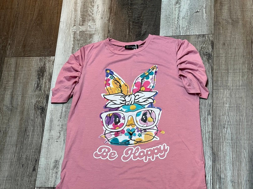 Easter Be Hoppy Ruffle Half Sleeve Top