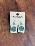 Red & Black Mahjong Tile Acrylic Earrings
