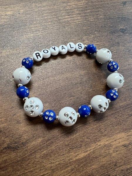 Royals Blue and White Disco Bracelet