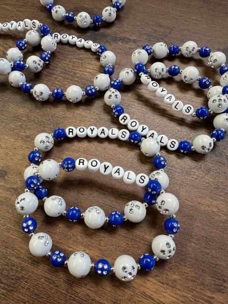 Royals Blue and White Disco Bracelet