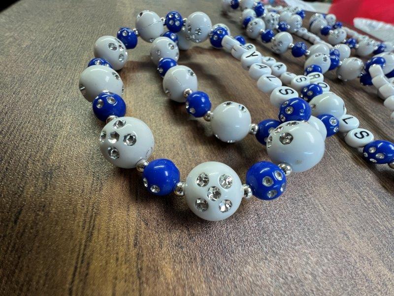 Royals Blue and White Disco Bracelet
