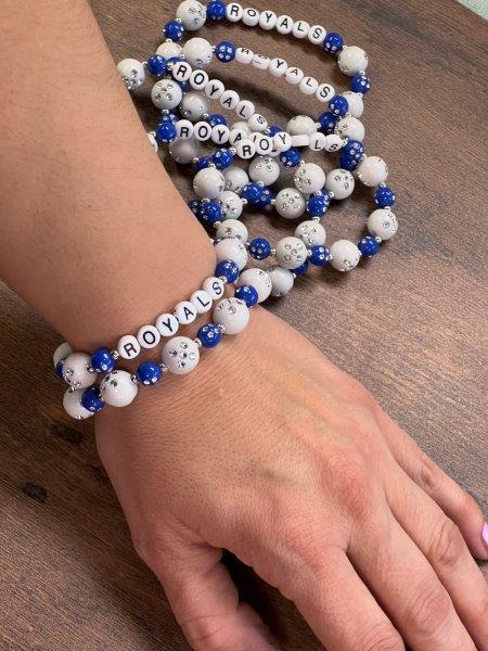 Royals Blue and White Disco Bracelet