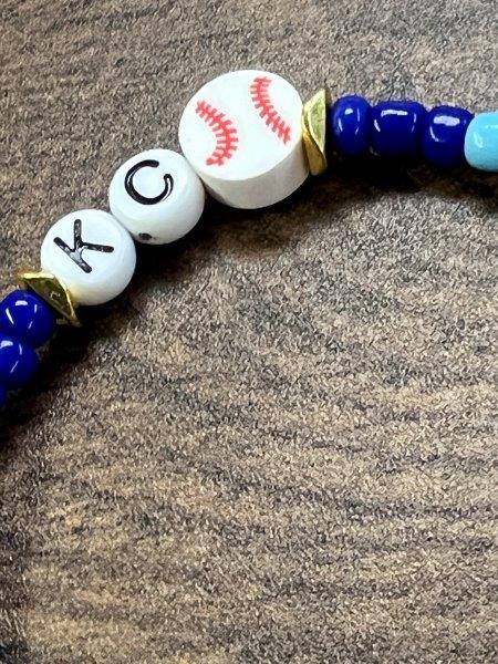 KC Royals Two Blue Seed Bracelet