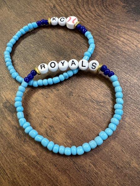 KC Royals Two Blue Seed Bracelet