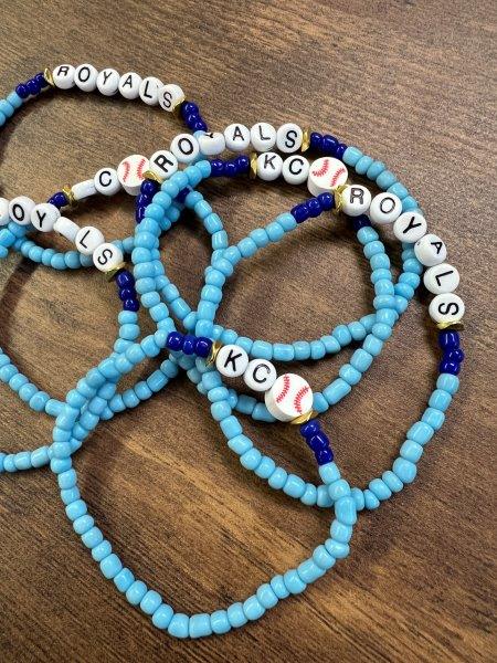 KC Royals Two Blue Seed Bracelet