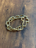 Cross Pendant Stretch Chain Bracelet