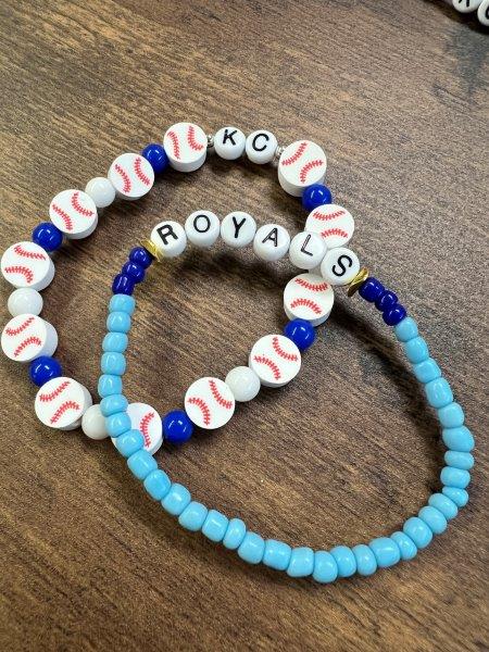 KC Royals Two Blue Seed Bracelet
