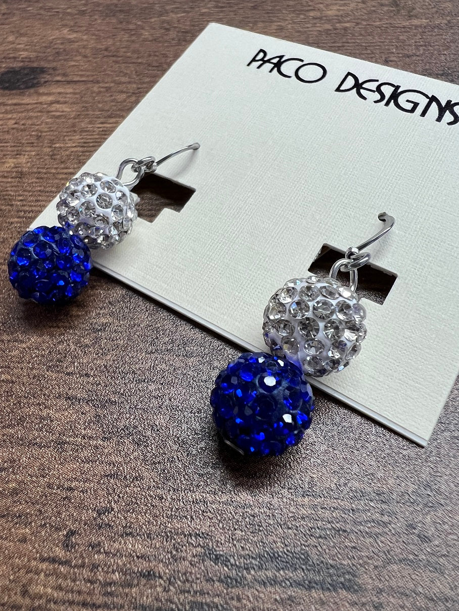 KC Royals Bling Earrings