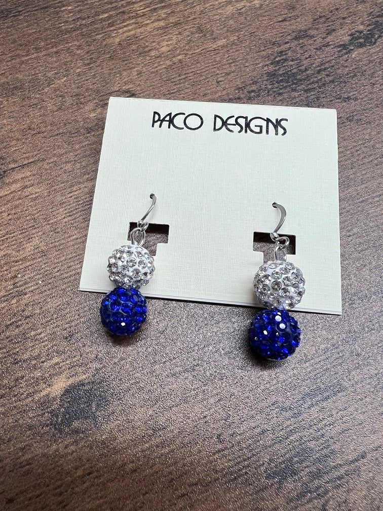 KC Royals Bling Earrings