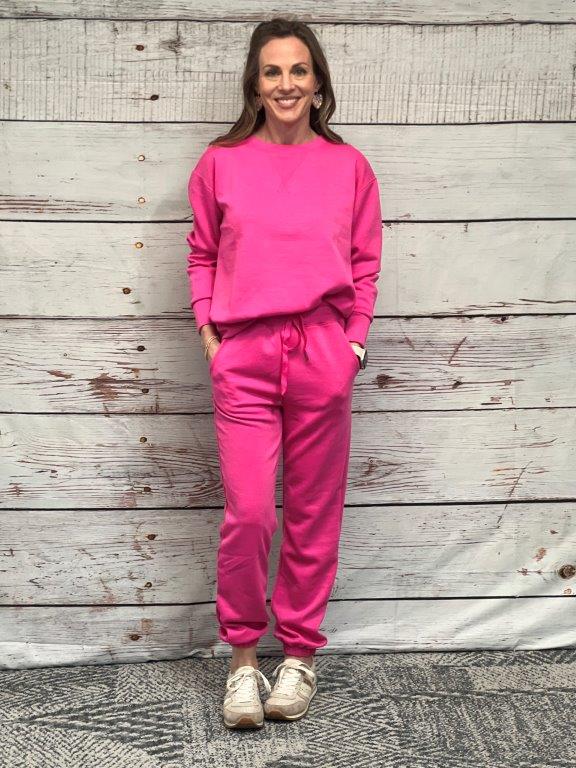 Pink jogger set