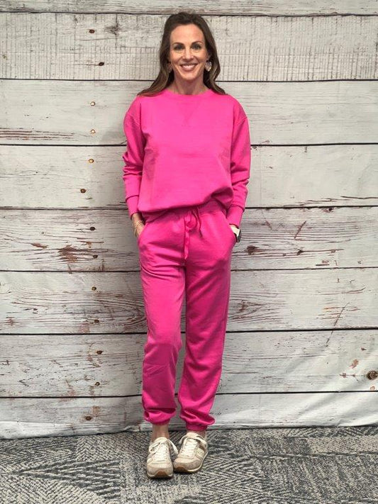 Pink jogger set