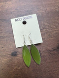 Gorgeous Green Cats Eye Sterling Silver Earrings