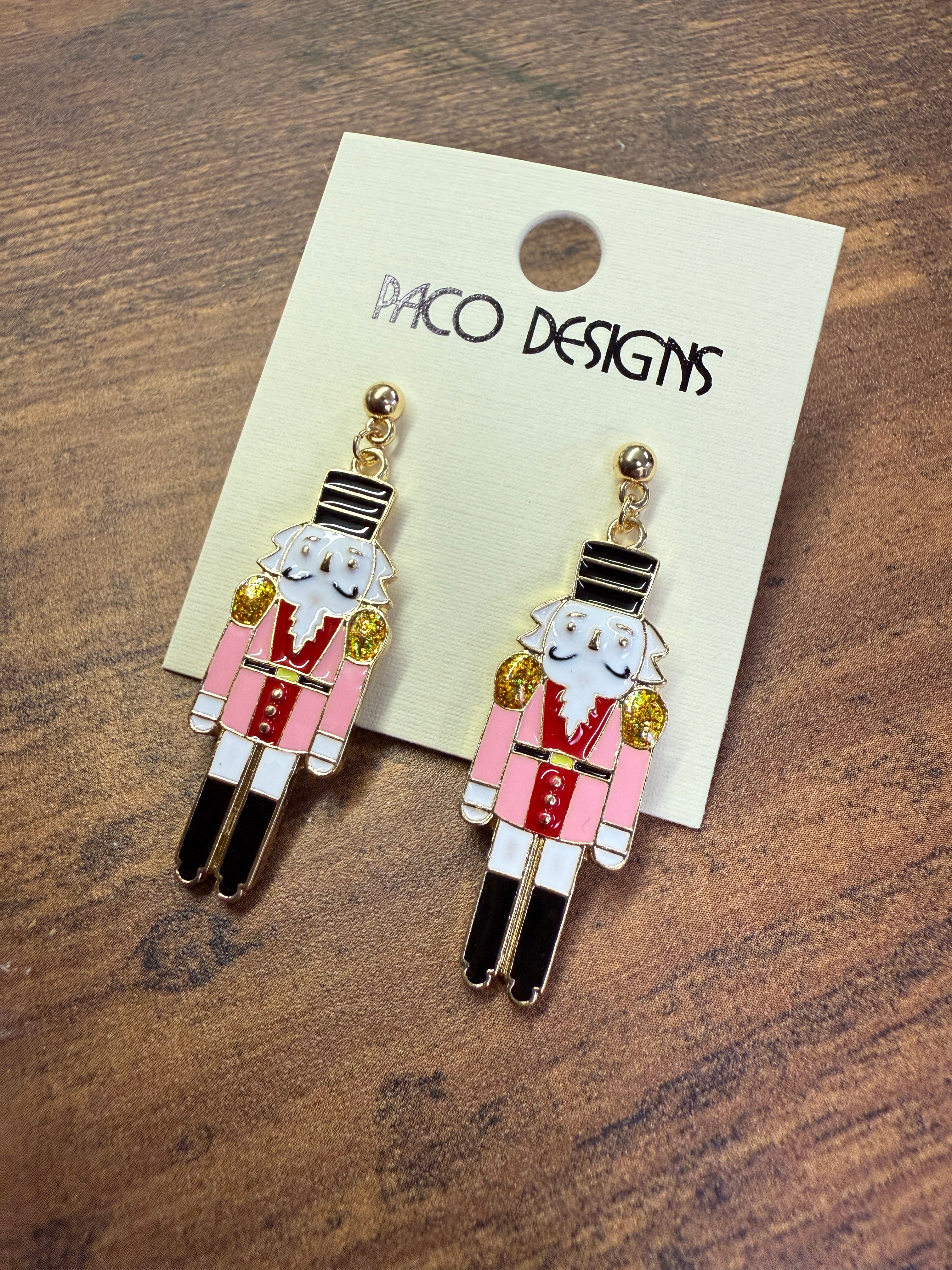 Classic Nutcracker Christmas Post Earrings