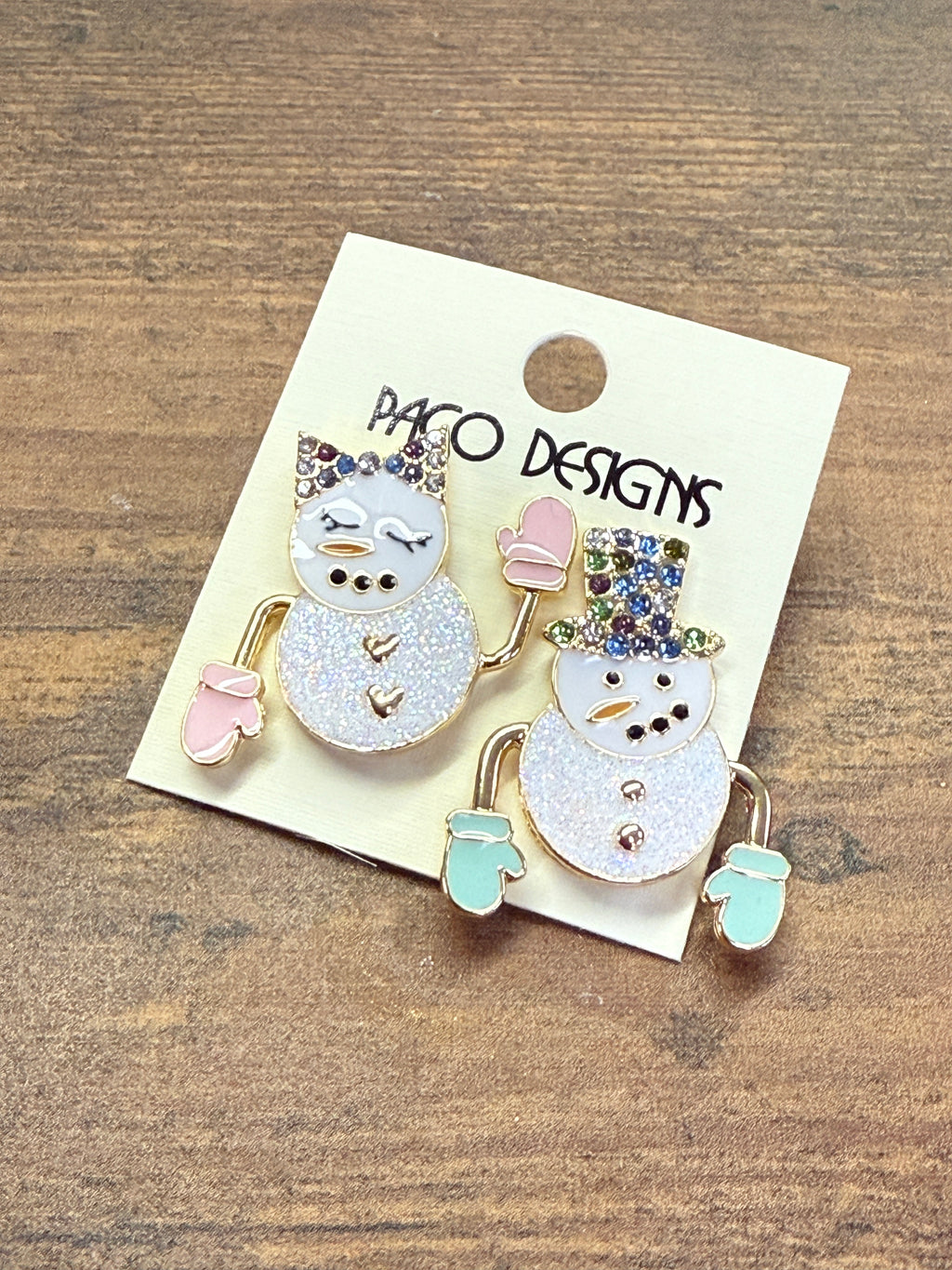 Mr. & Mrs. Snowman Post Earrings
