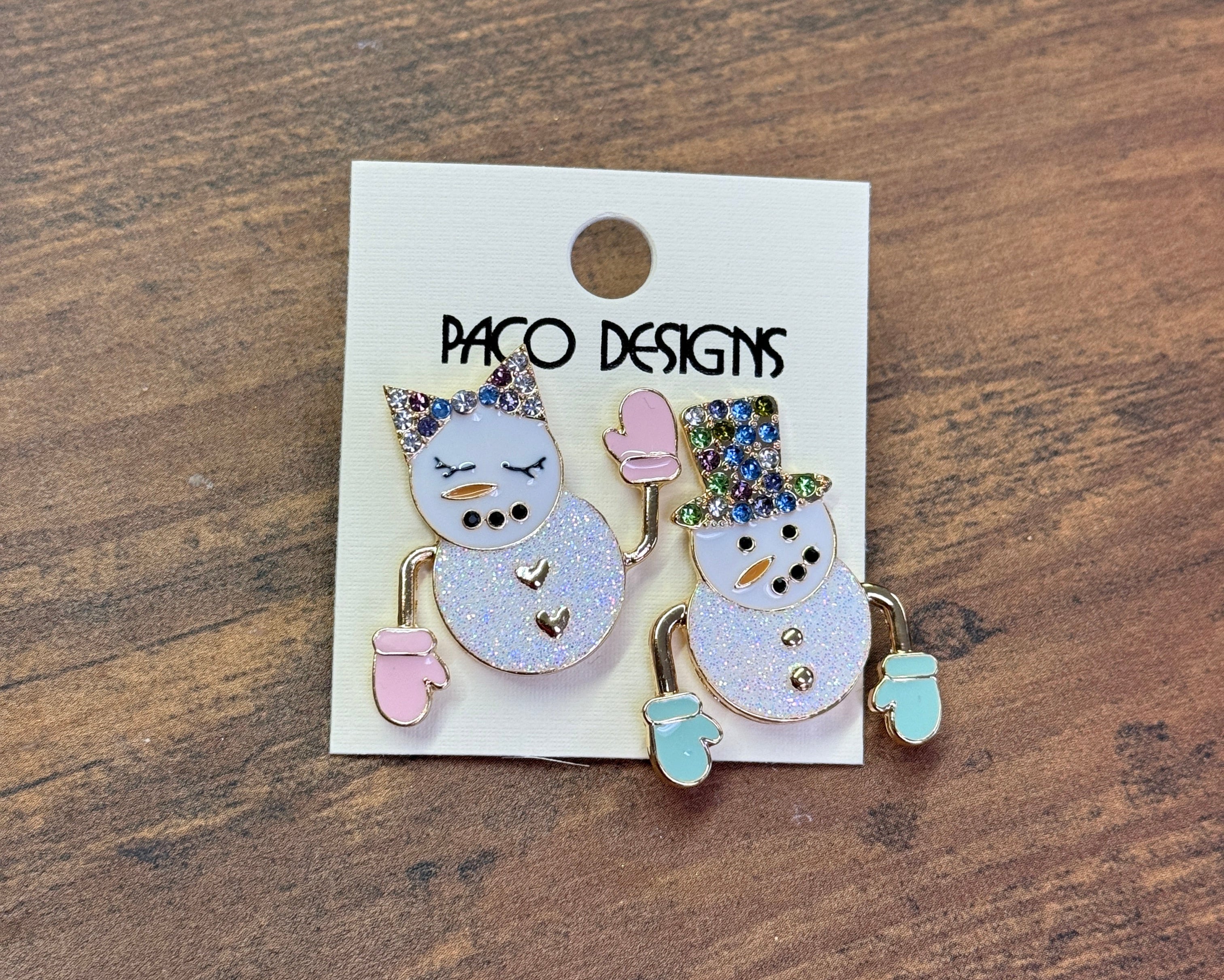 Mr. & Mrs. Snowman Post Earrings