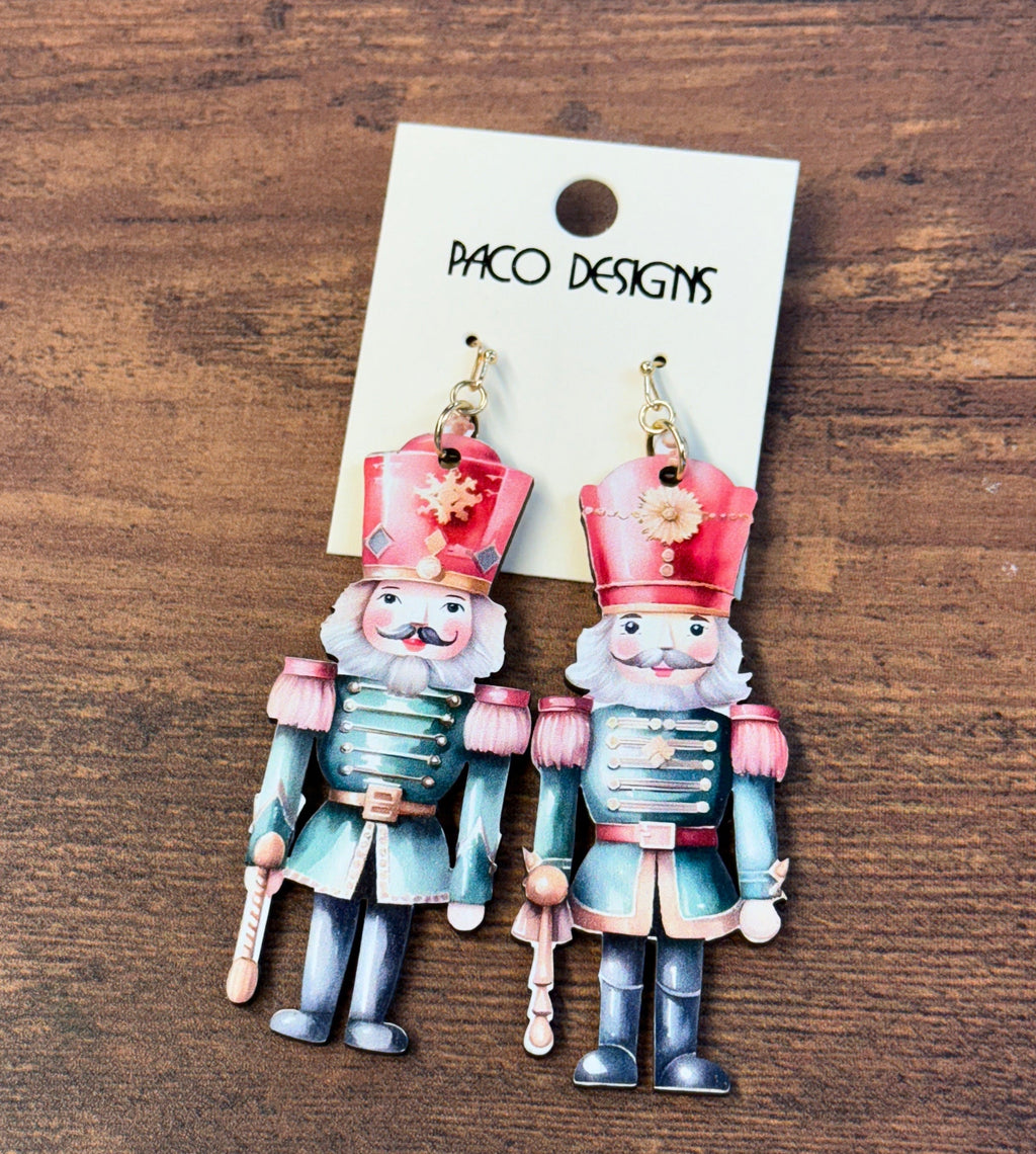 Large Lightweight Nutcracker Earrings