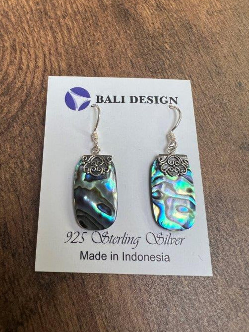 Sterling Silver Earring With Abalone Shell