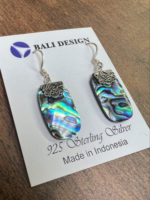 Sterling Silver Earring With Abalone Shell