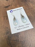 Mother of Pearl Teardrop Sterling Silver Earrings