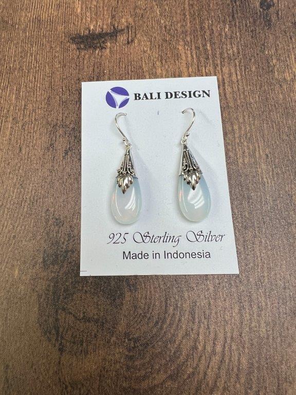 Mother of Pearl Teardrop Sterling Silver Earrings