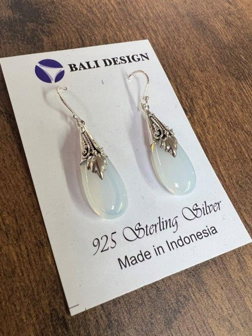 Opalite Teardrop Sterling Silver Earrings