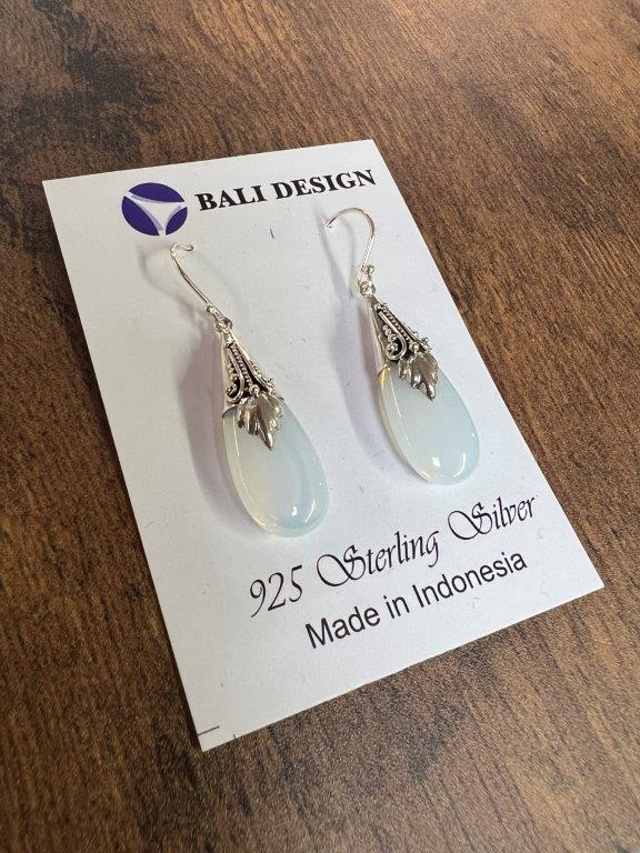 Mother of Pearl Teardrop Sterling Silver Earrings