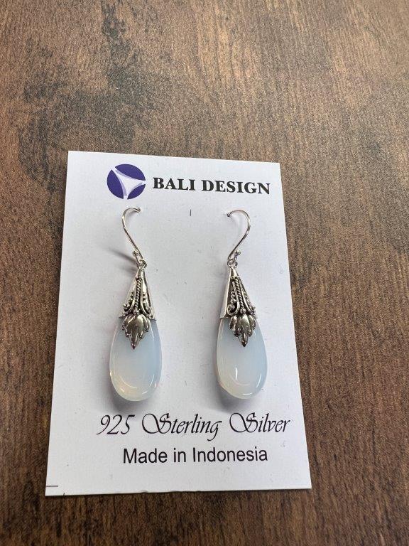 Mother of Pearl Teardrop Sterling Silver Earrings