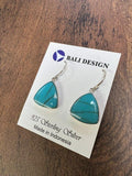 Trianlge Turqouise Sterling Silver Earrings