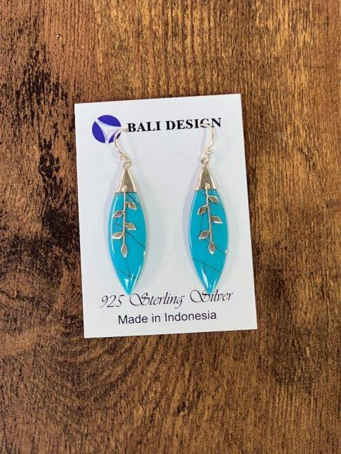 Sterling Silver Earring With Turquoise Shell