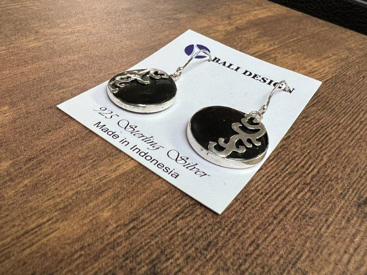 Sterling Silver Designer Earring With Abalone Shell