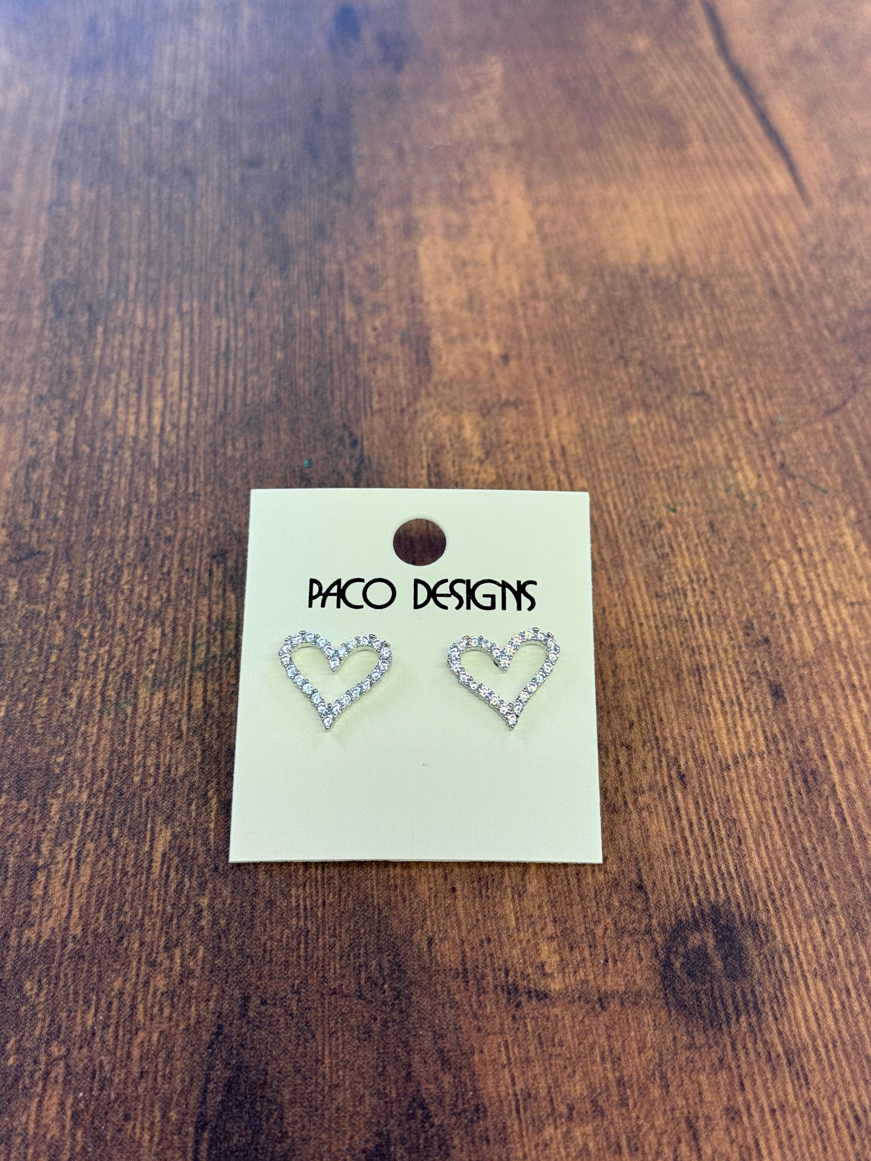 Small Cz Rhinestone Heat Post Earrings