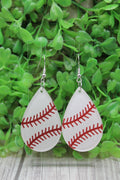 Baseball Teardrop Dangle Earrings