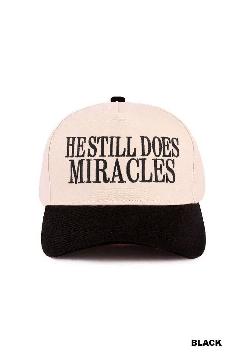 He Still Does Miracles Two Tone Canvas Cotton Cap