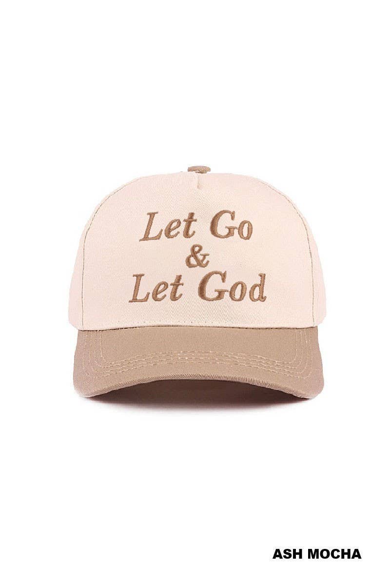 Let Go &amp; Let God Two Tone Cotton Hat