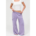 Mineral Wash Wide Leg Cargo Pants