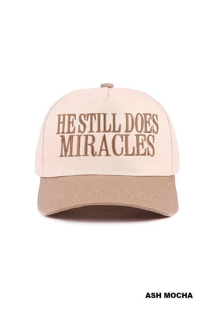 He Still Does Miracles Two Tone Canvas Cotton Cap