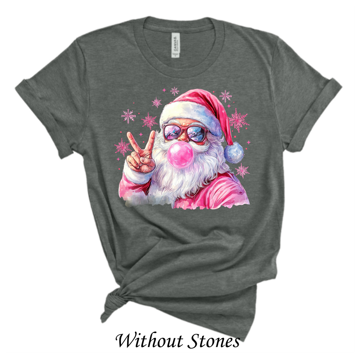Bubble Santa Rhinestone Graphic Tees