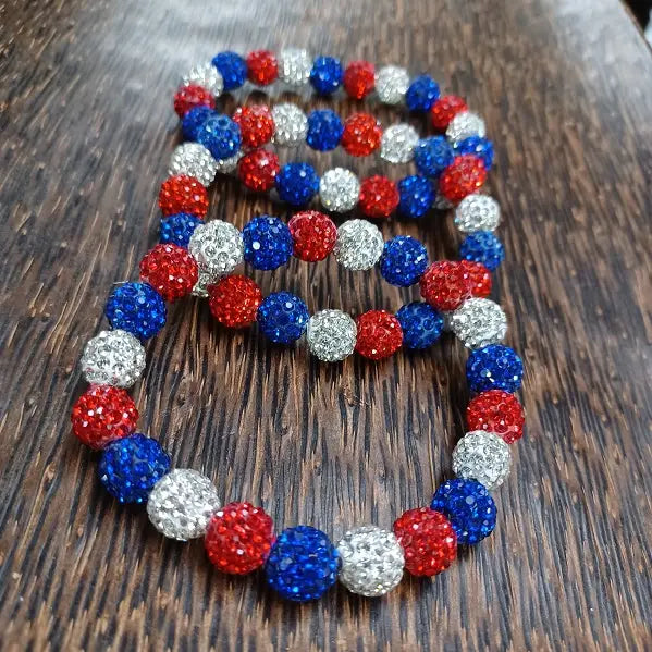 Patriotic Bling Stretchy Bracelet