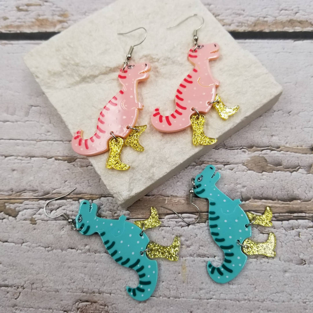 Boots Dinosaur Earrings