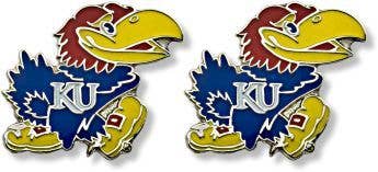 NCAA Kansas Jayhawks Logo Post Earrings