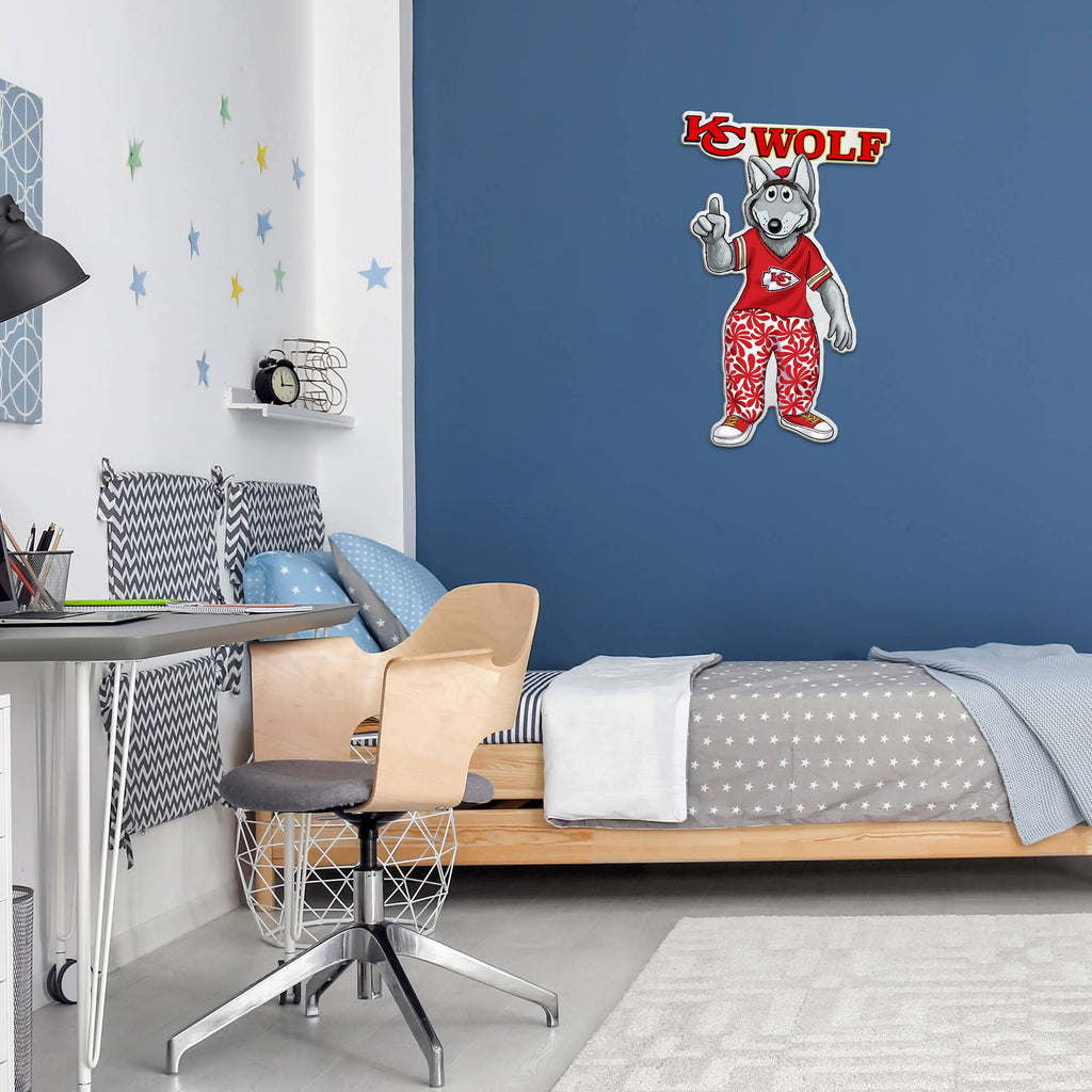 NFL Kansas City Chiefs Mascot Logo Shape Cut Pennant