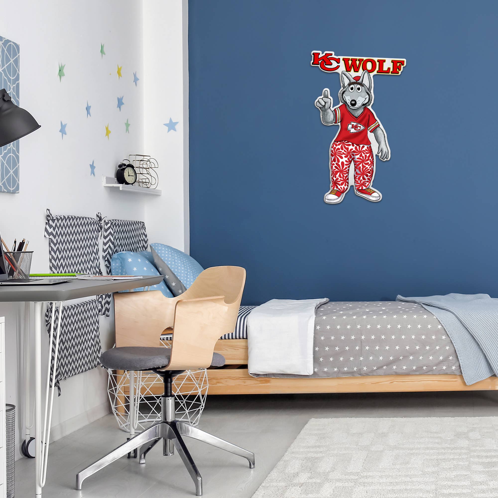 NFL Kansas City Chiefs Mascot Logo Shape Cut Pennant