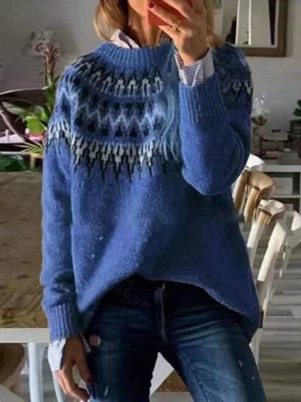 Vintage style Fair Isle jacquard Christmas sweater