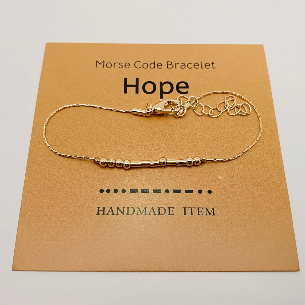 Handmade Golden Morse Code Bracelet