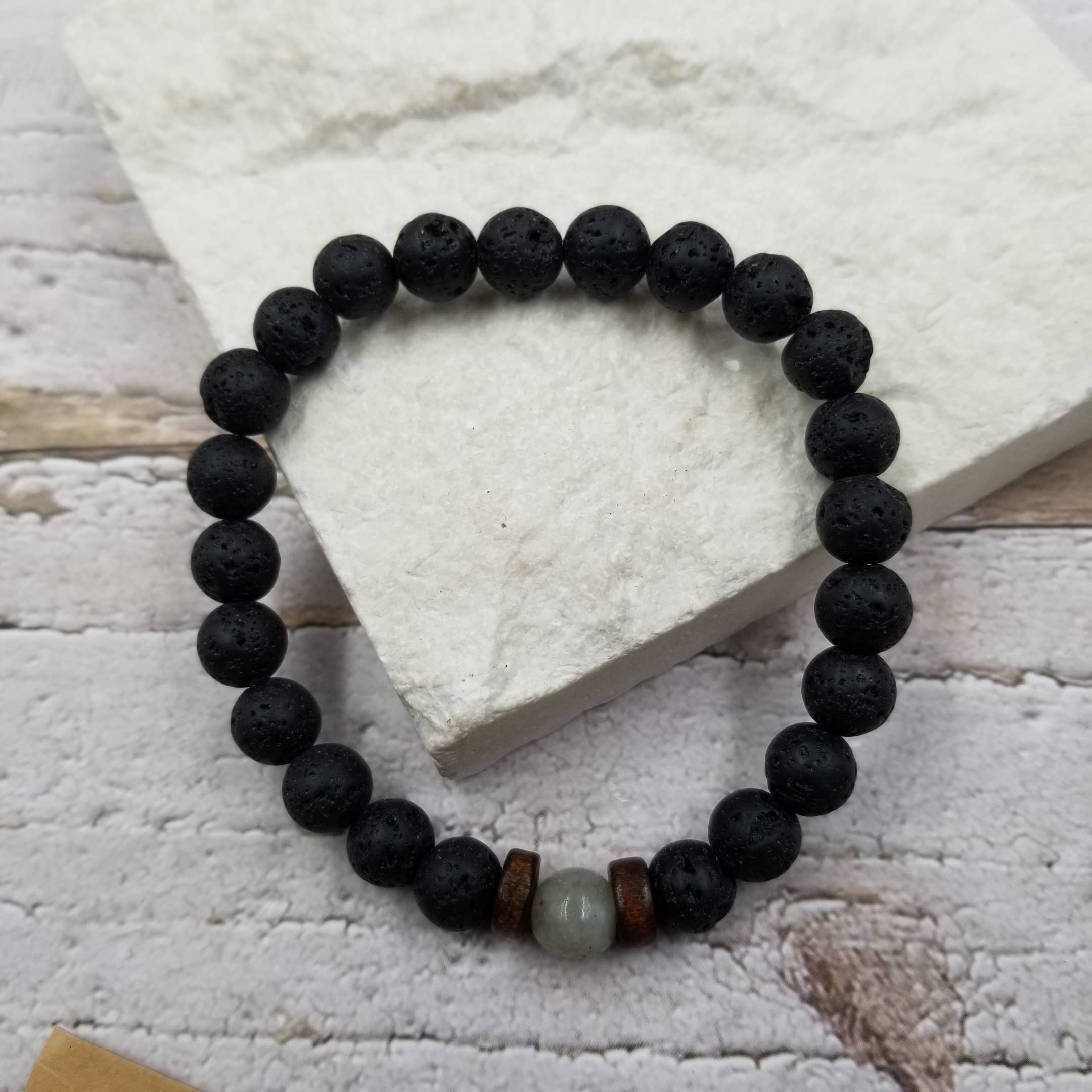 Father's Day Natural Stone Bracelet Gift With Card