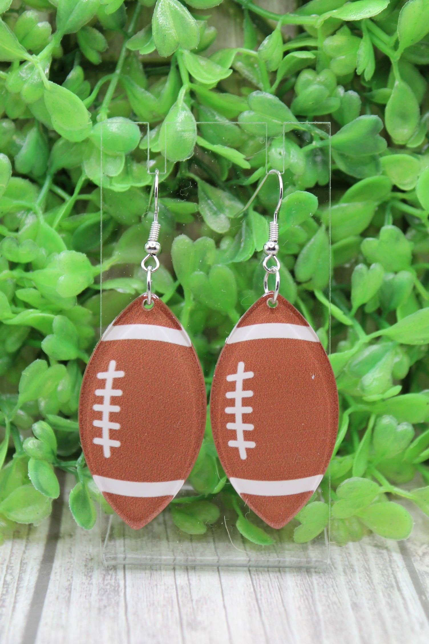 Football Dangle Earrings
