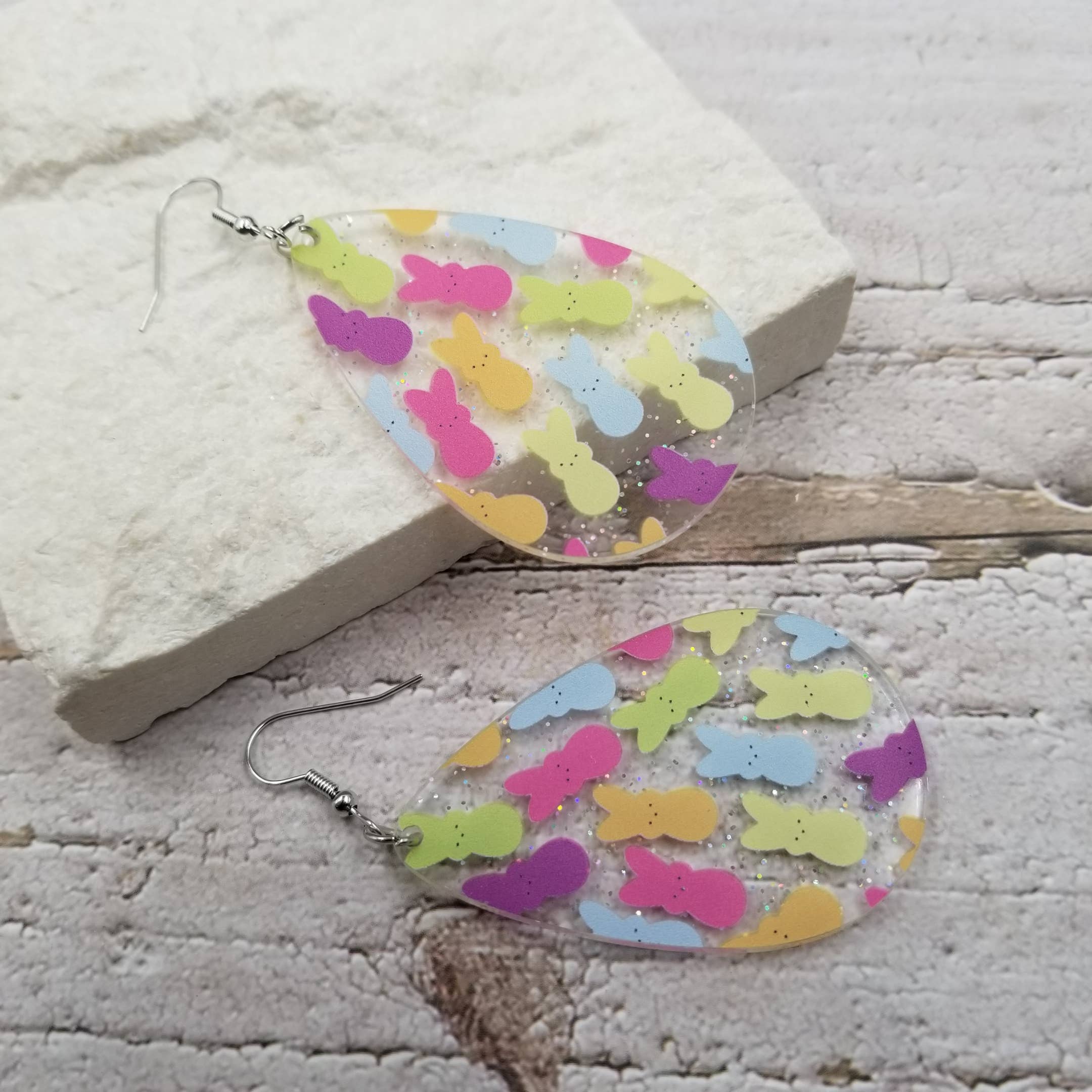 Easter Colored Spring Rabbit Earrings
