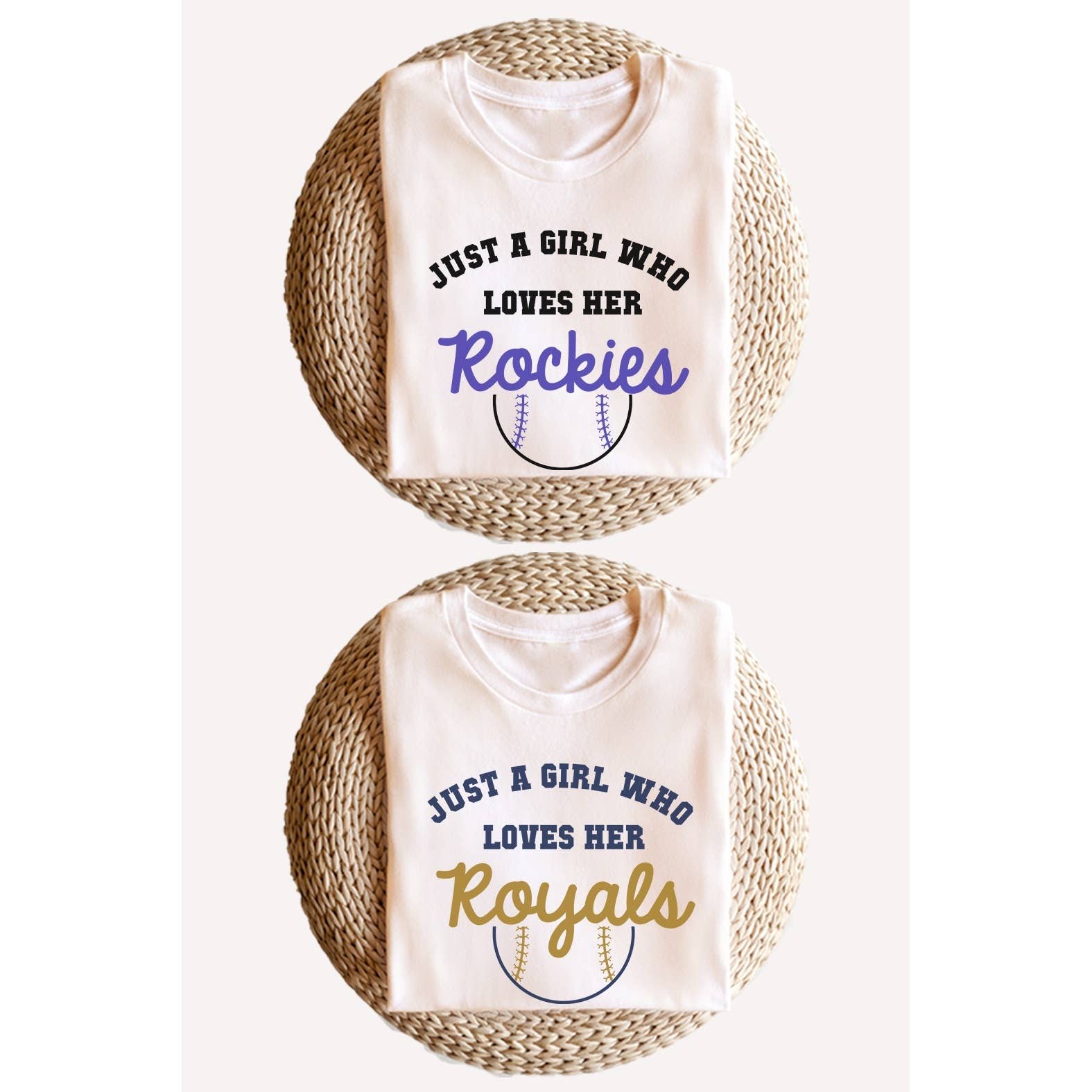 Just A Girl Who Loves Her Baseball Team Sports Graphic Tee