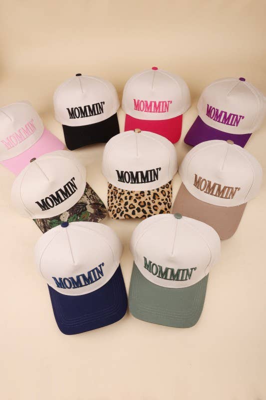Mommin' Two Tone Canvas Cotton Cap